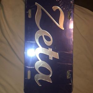 ZETA PHI BETA LICENSE PLATE
